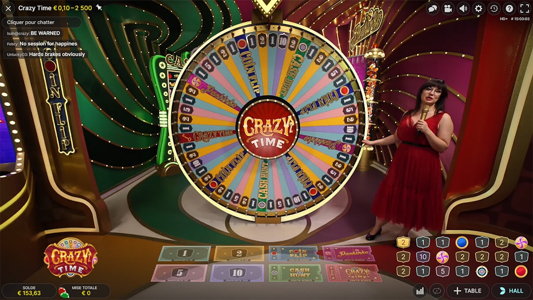 Crazy Time - Uma roda da fortuna para todos os gostos !